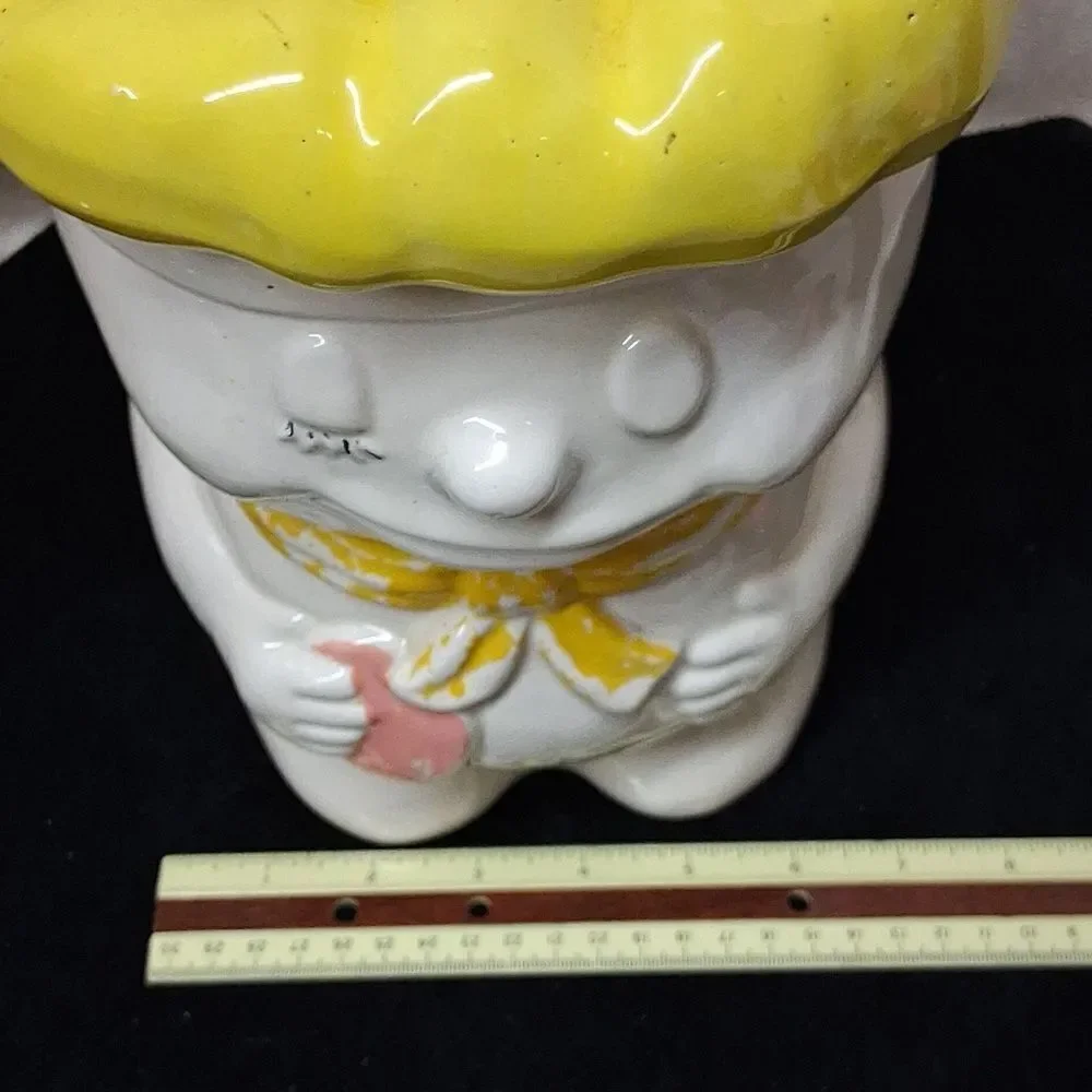 Vtg. Rare McCoy Winking Bobby Baker yellow hat cookie jar or Pillsbury dough boy